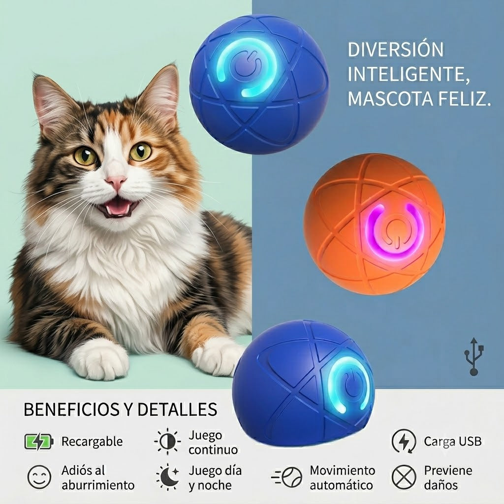 🐱🐶 Pelota Mágica Interactiva para Mascotas