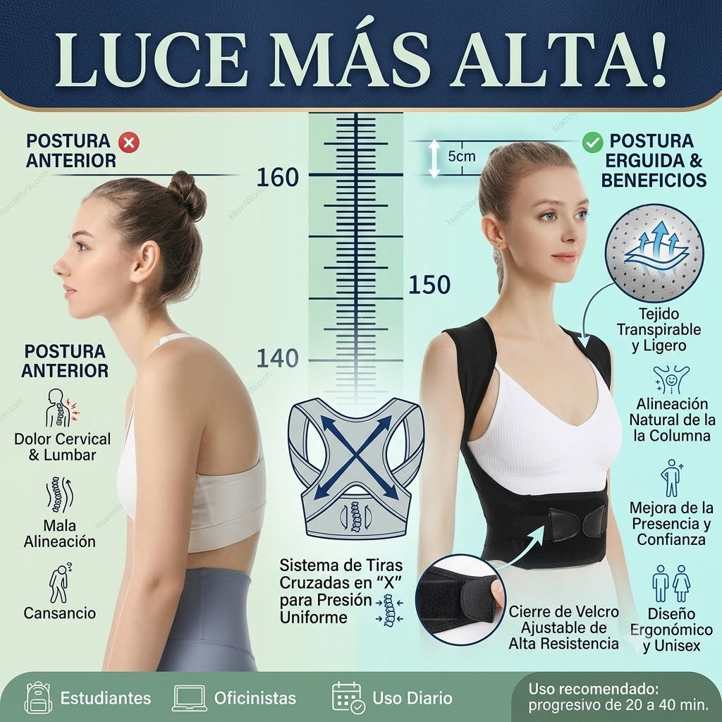 Corrector de Postura con Soporte Lumbar