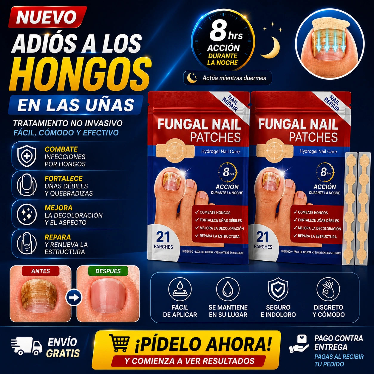 Pack Parches para el Cuidado de Uñas