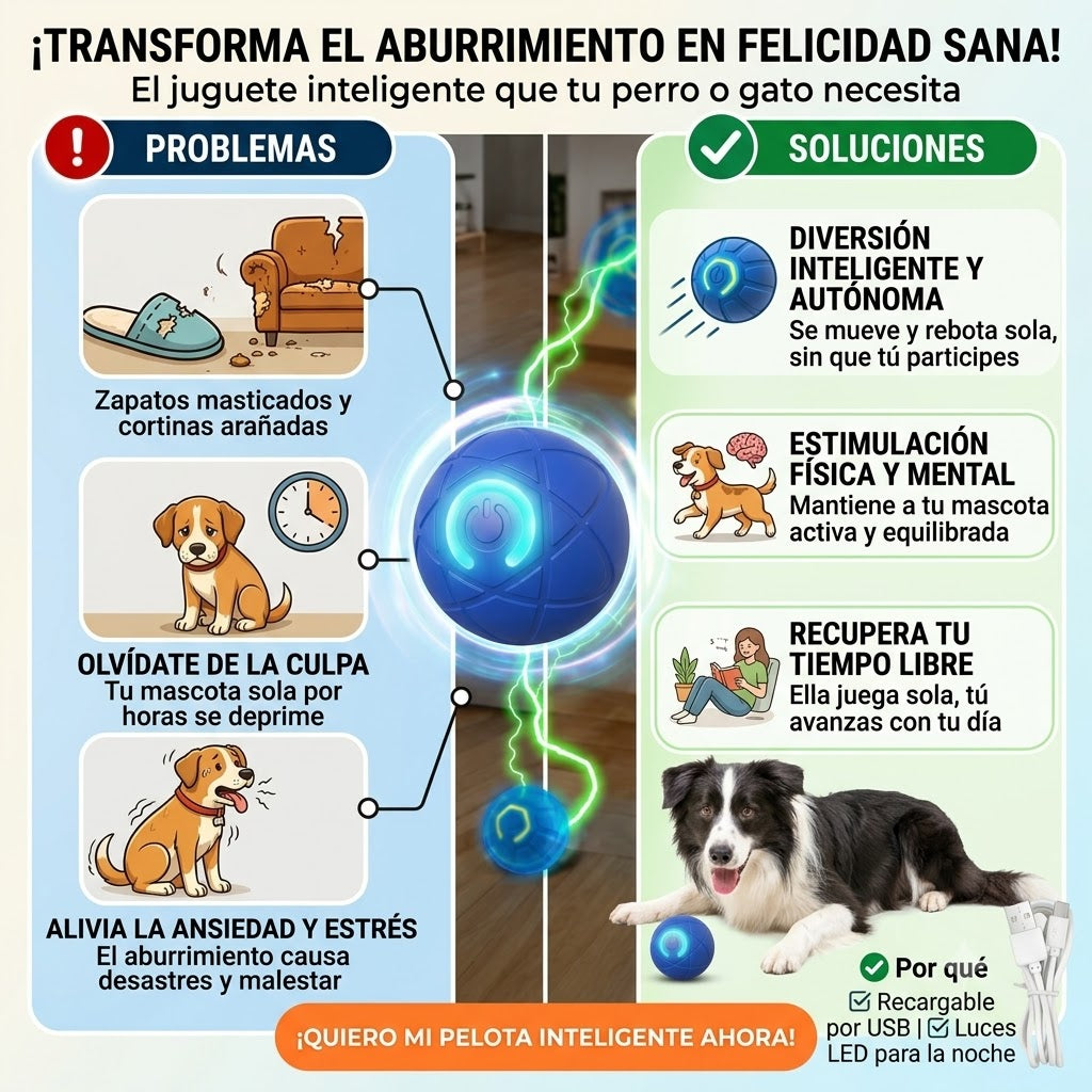 🐱🐶 Pelota Mágica Interactiva para Mascotas