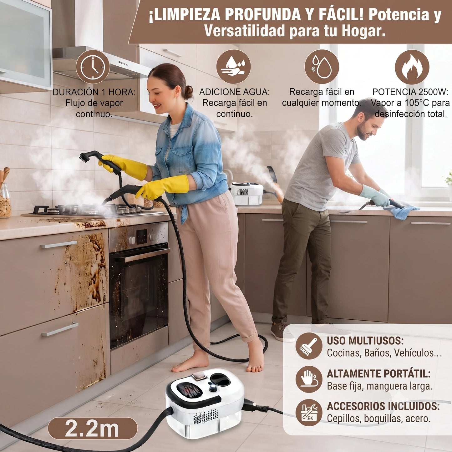 Limpiador A Vapor Portátil