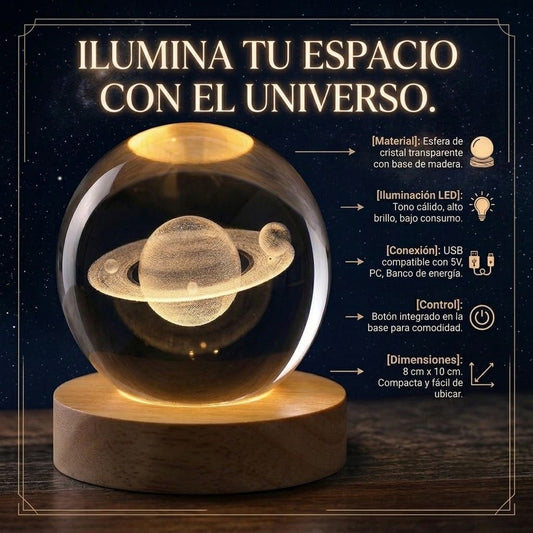 Lampara Esfera de Cristal
