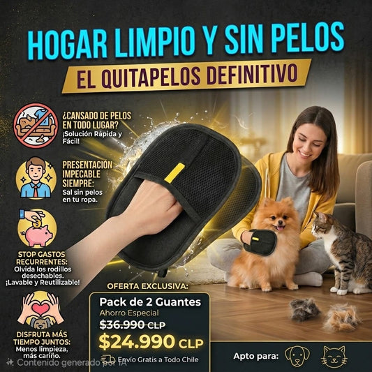 🧤 Pack de 2 Guantes Removedores de Pelo