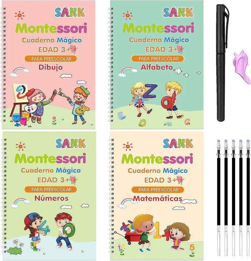 Set cuaderno magic caligrafia montessori ✍️