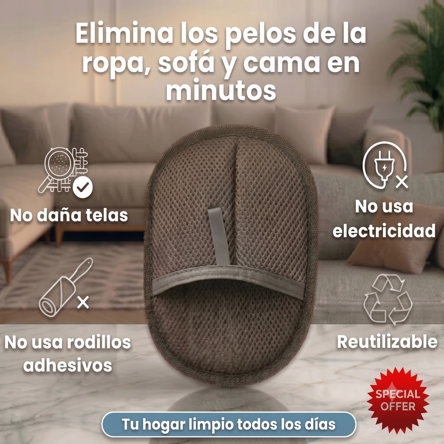 🧤 Pack de 2 Guantes Removedores de Pelo