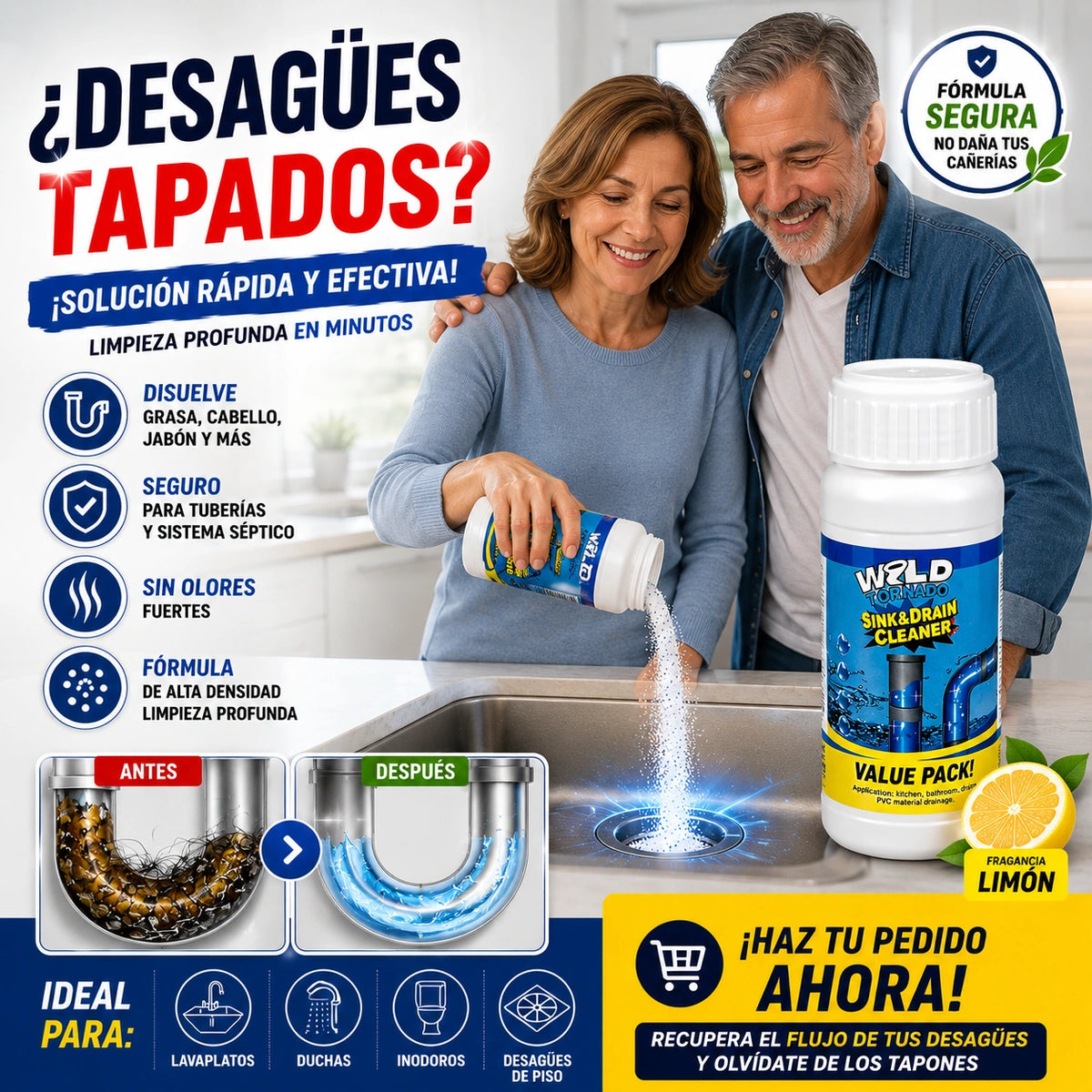Polvo Limpiador De Drenaje